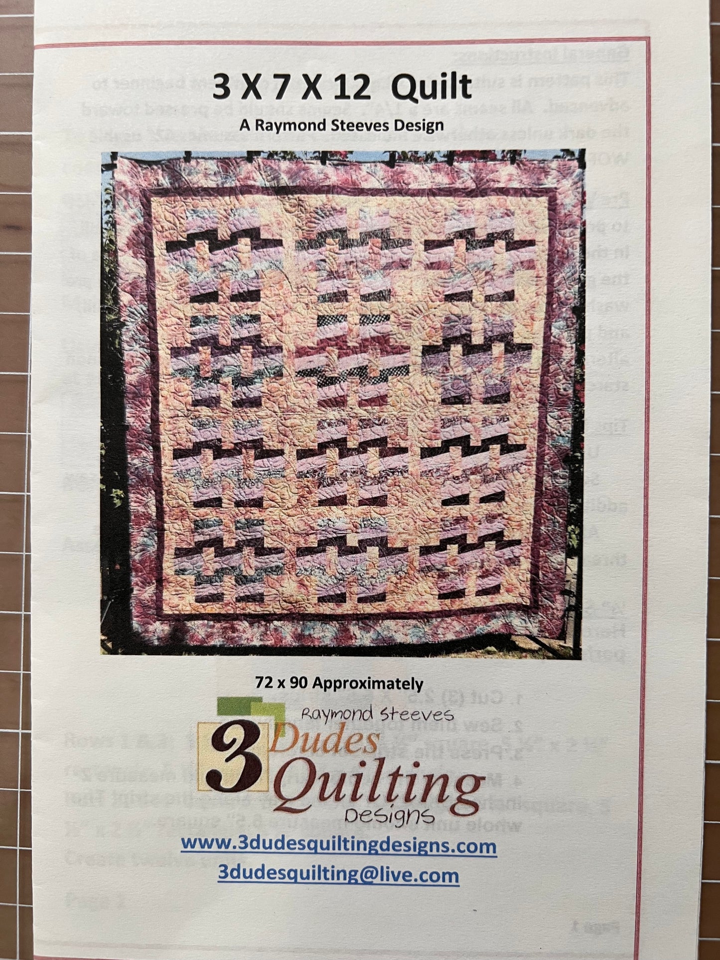 3 x 7 x 12 Quilt Pattern