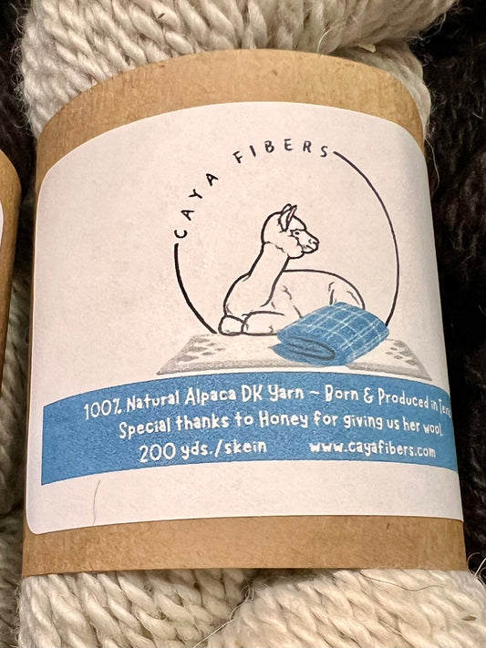 Alpaca DK Yarn: 100% Natural Ivory