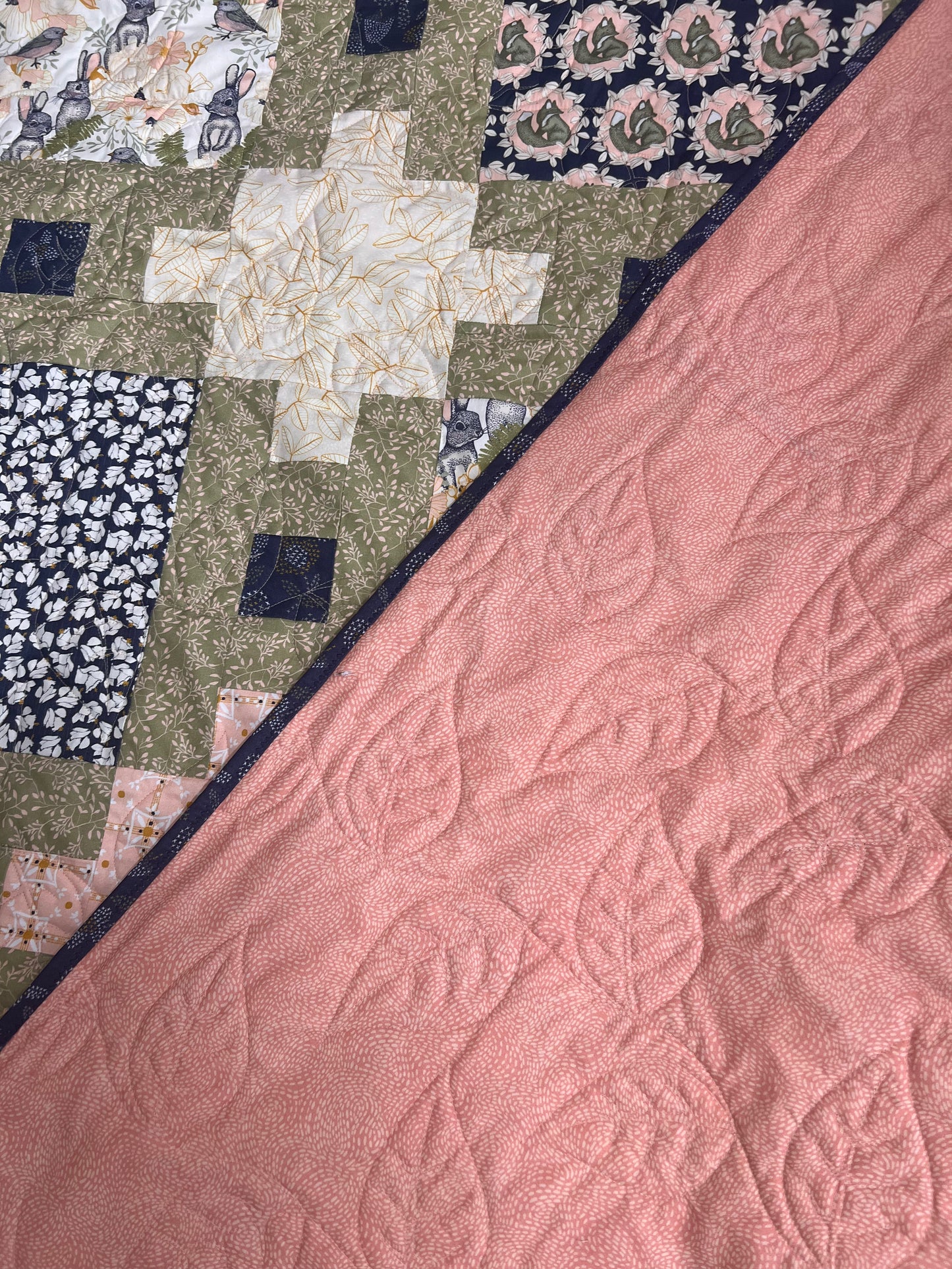 Autumn Breeze Quilt--Handmade: Throw Size 53" x 68"