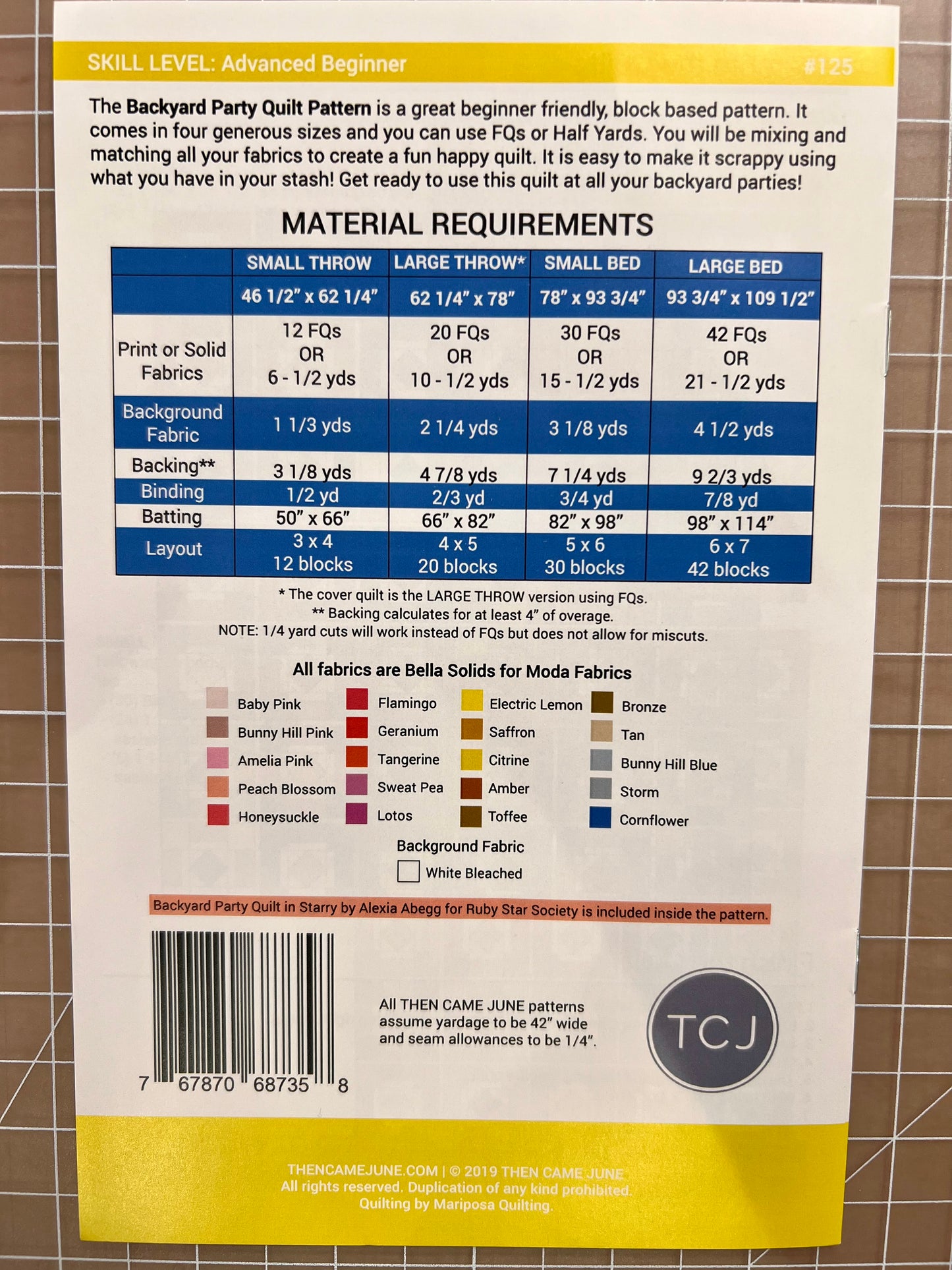 Backyard Party Quilt Pattern