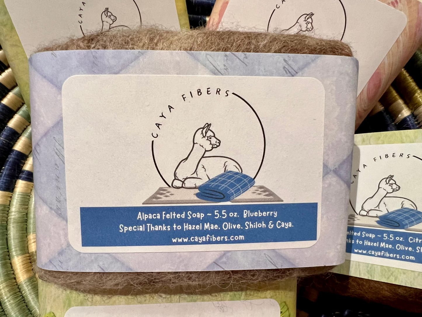 Alpaca Felted Soap- 100% Natural Soap felted in Alpaca Wool