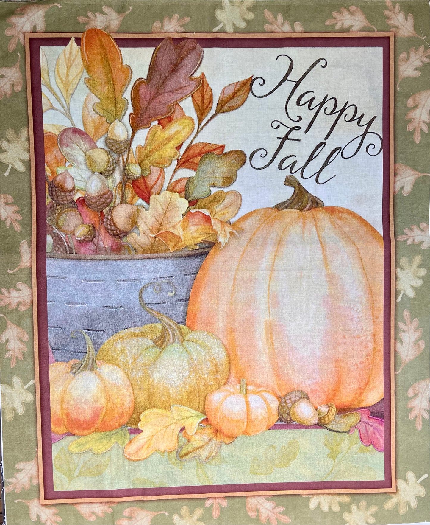 Bargain Bin Fabric: Happy Fall Panel- 36"x43"- PS