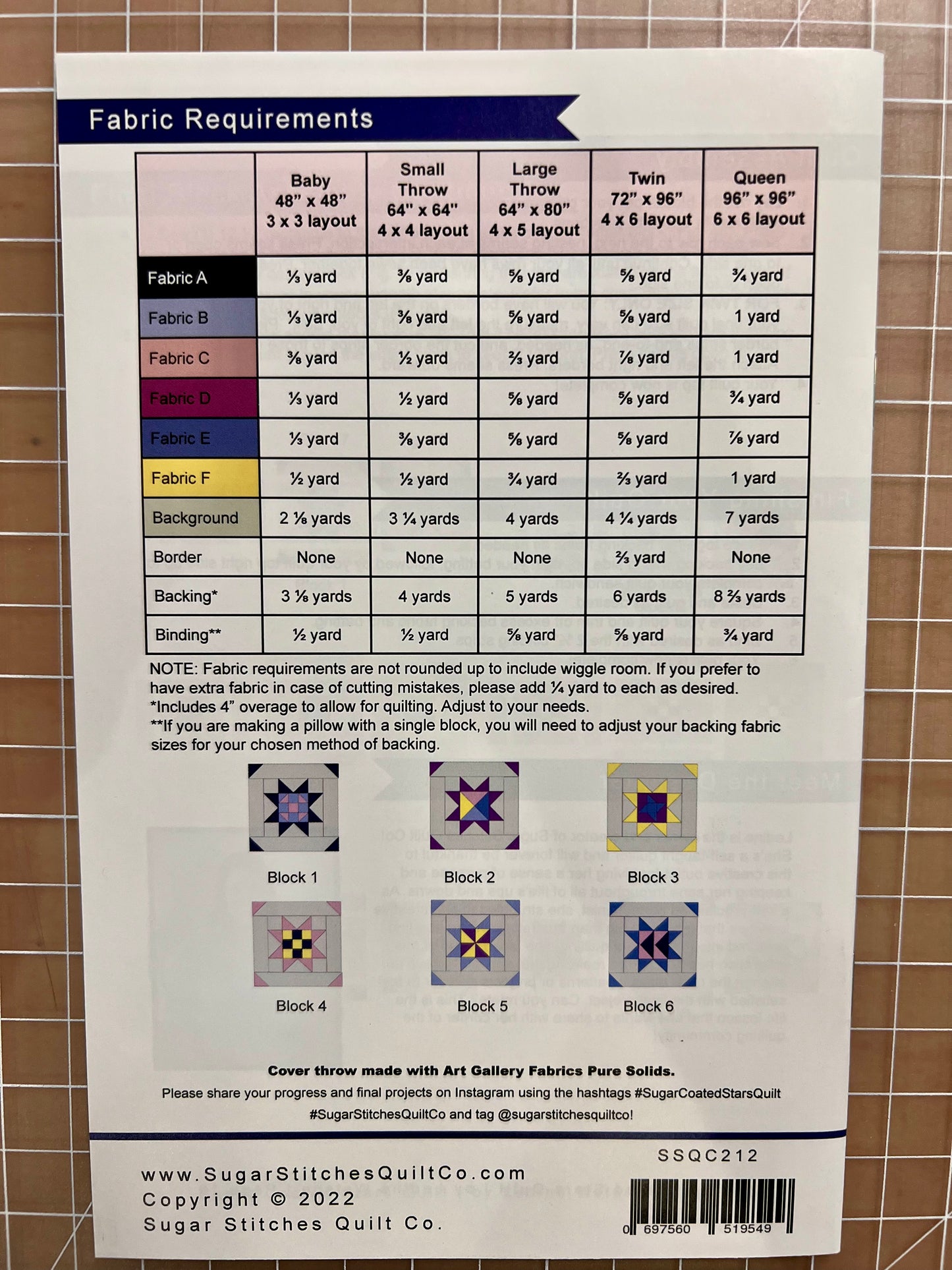 Sugar Coated Stars Quilt Pattern