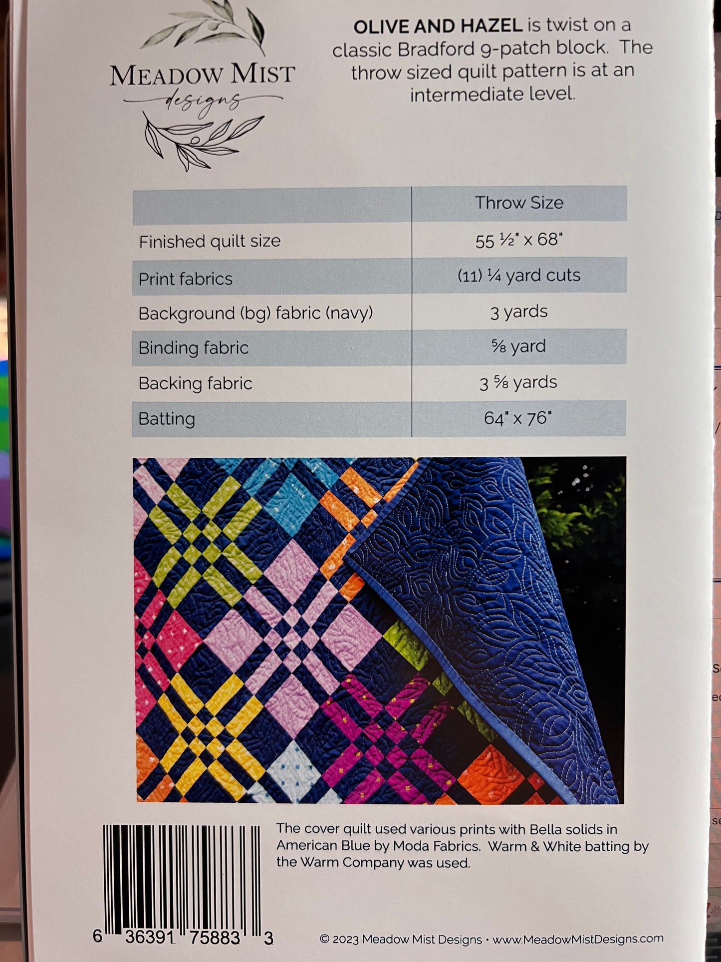 Olive and Hazel Quilt Pattern