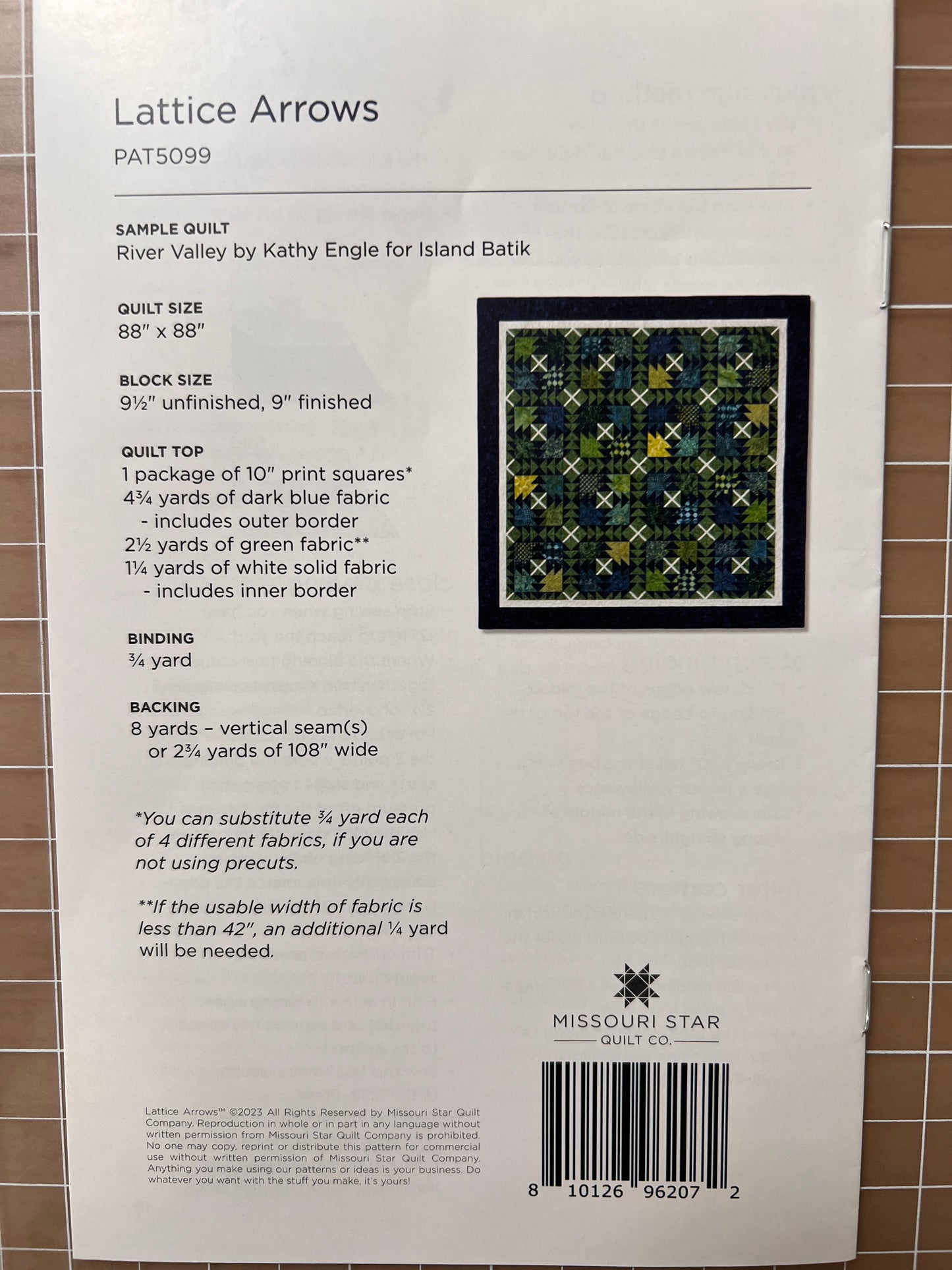Lattice Arrows Quilt Pattern