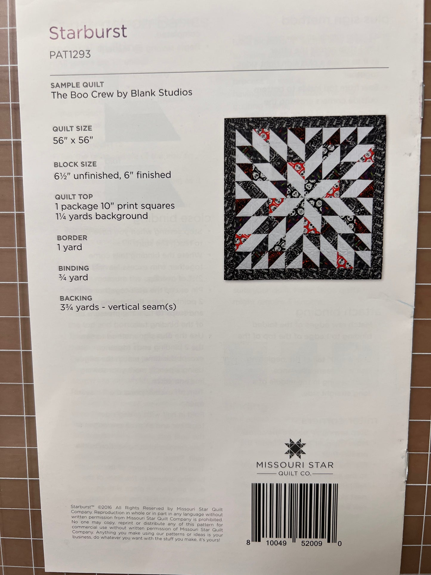 Starburst Quilt Pattern