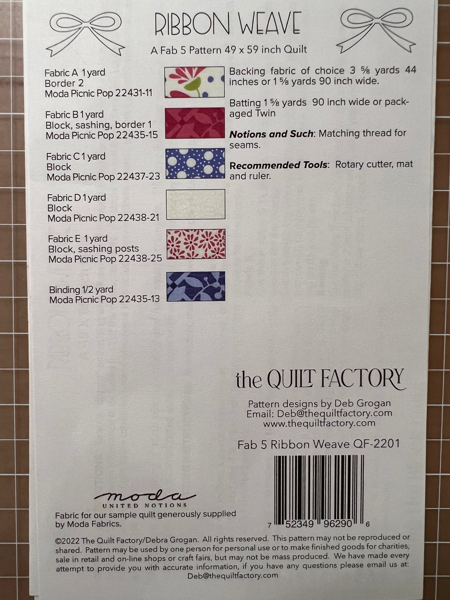 Ribbon Weave Quilt Pattern