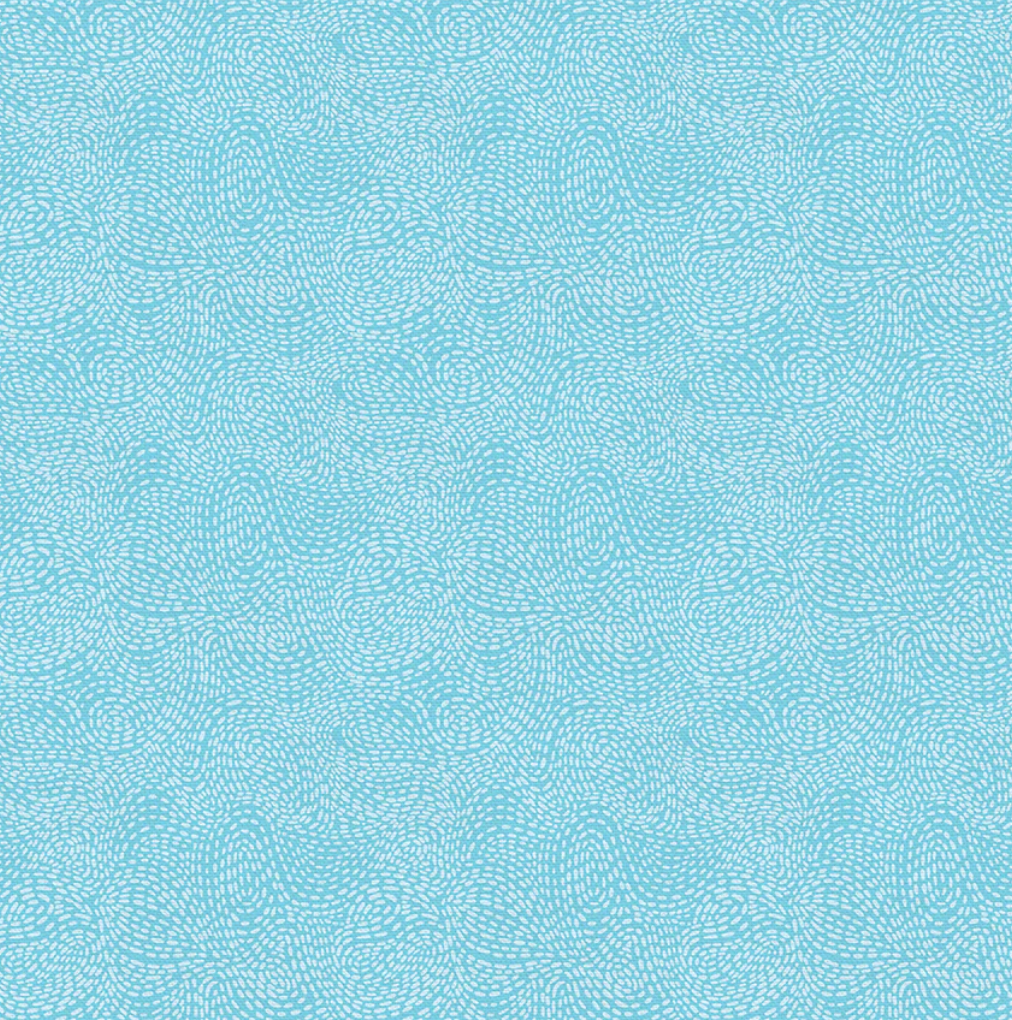 Paintbrush Studios Fabric- Waved: Aqua/Blue ; 44/45" wide