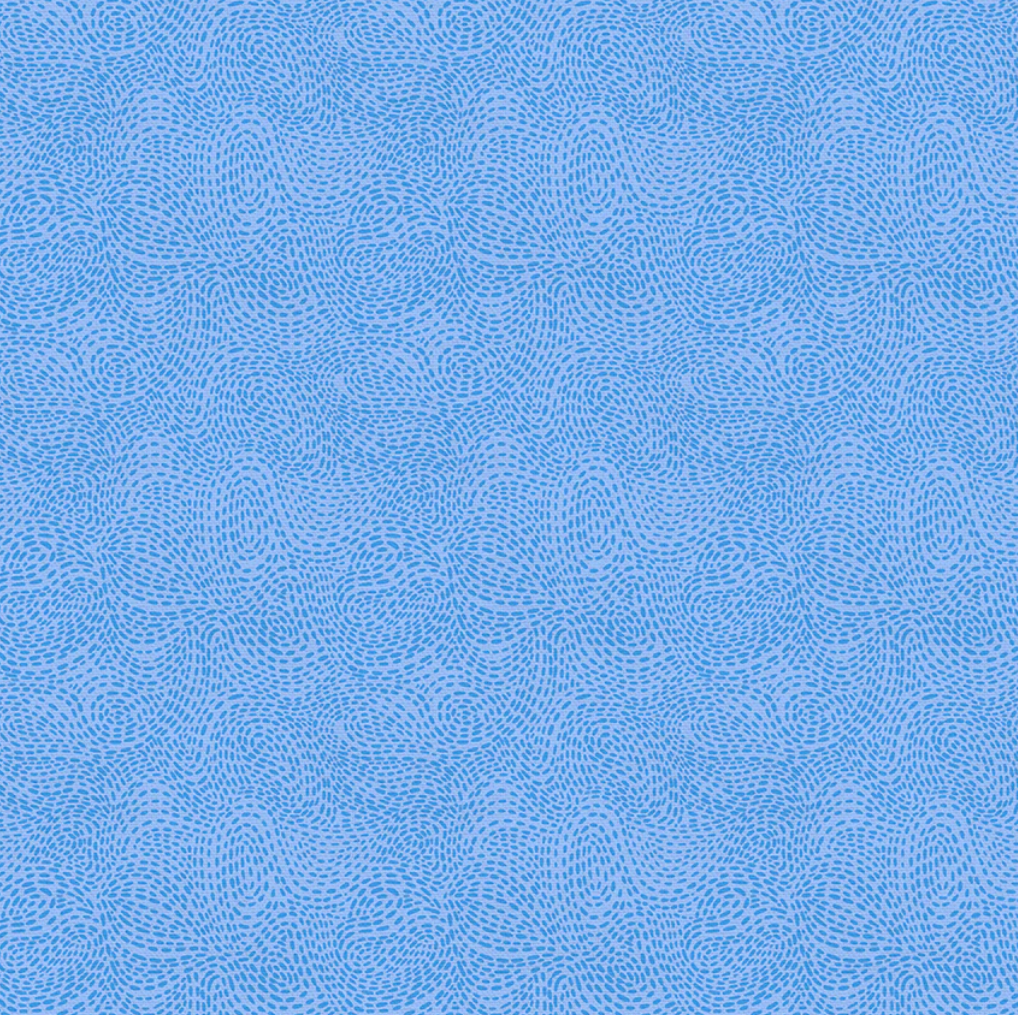 Paintbrush Studios Fabric- Waved: Sky/Blue ; 44/45" wide