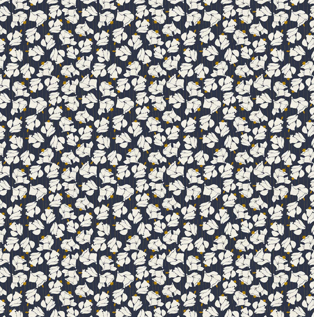 Paintbrush Studios Fabric- Autumn Breeze: Florals/Blue ; 44/45" wide