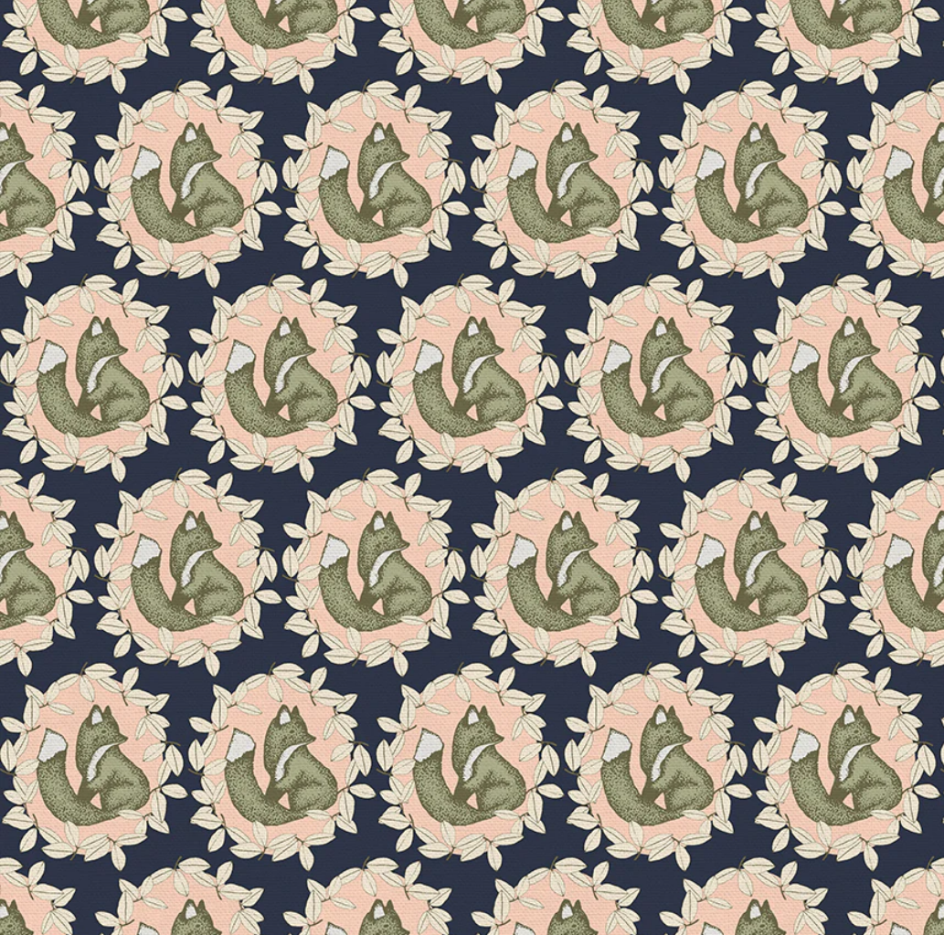 Paintbrush Studios Fabric- Autumn Breeze: Foxes ; 44/45" wide