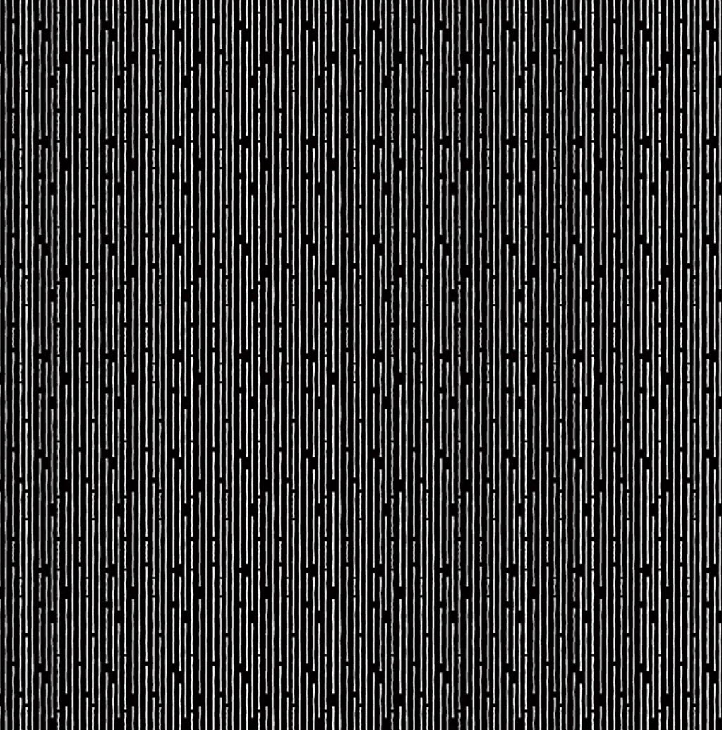 Paintbrush Studios Fabric- Line Up/ White on Black ; 44/45" wide