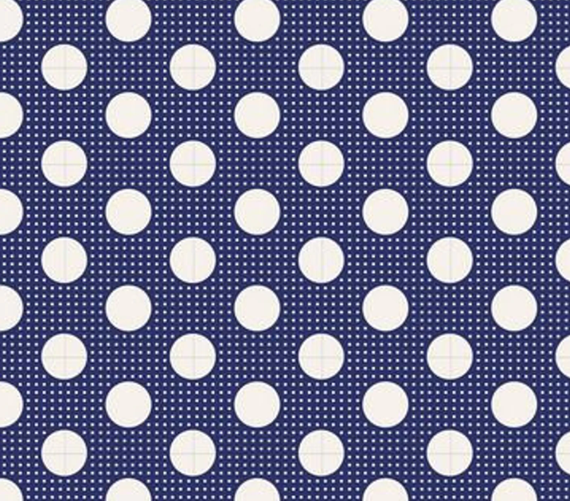 Tilda- Medium Dot Night Blue Fabric 130026