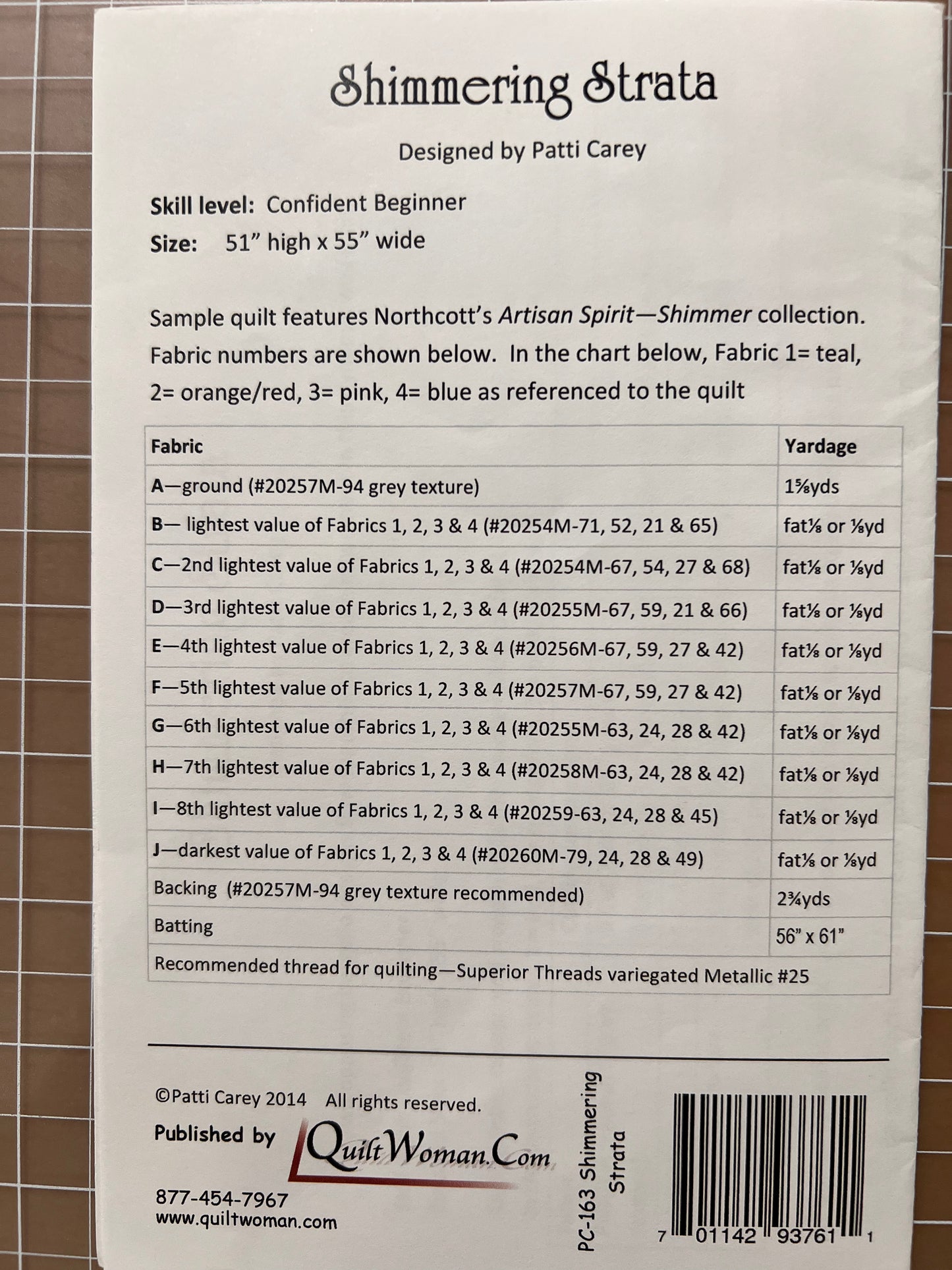 Shimmering Strata Quilt Pattern
