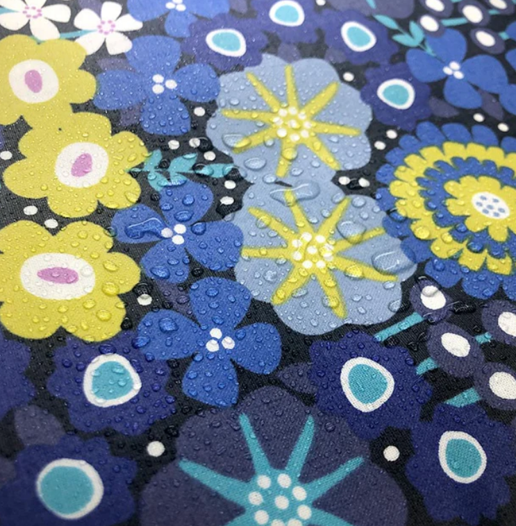 Splash Fabric- Ravenna 100% cotton, laminated, wipes clean. 56" wide