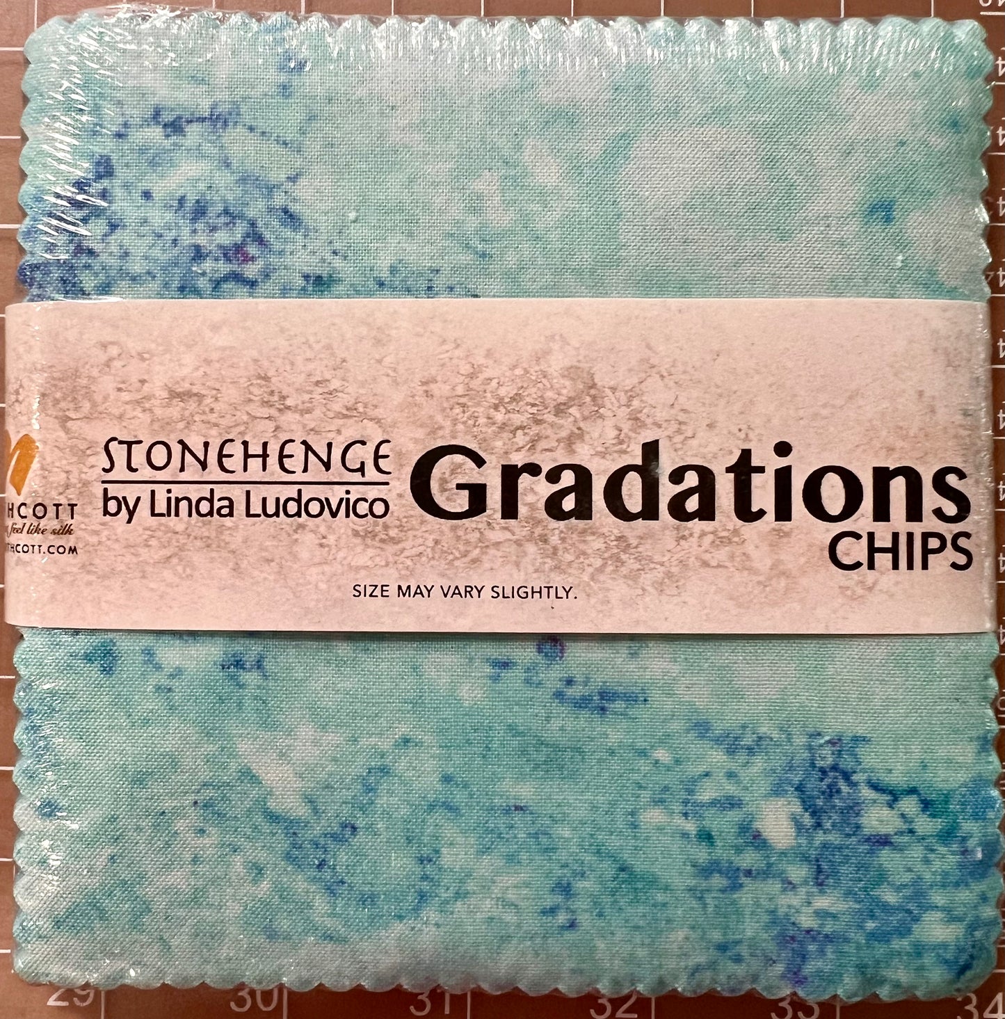 Northcott- Stonehenge Gradations Chips : Charm Pack (5" sq)