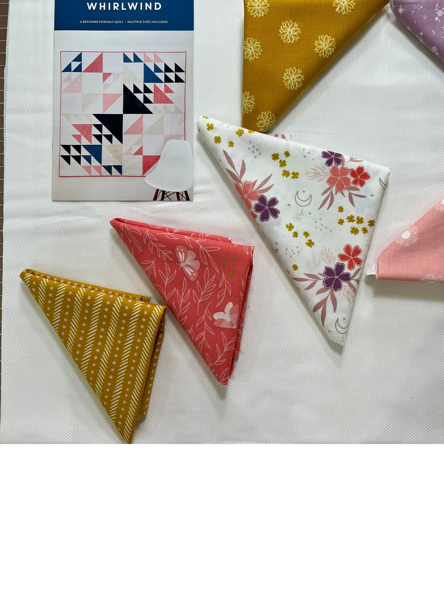 Whirlwind Baby Quilt Kit- Riley Blake Moonchild- Available in Pink or Blue; 42 x 42"