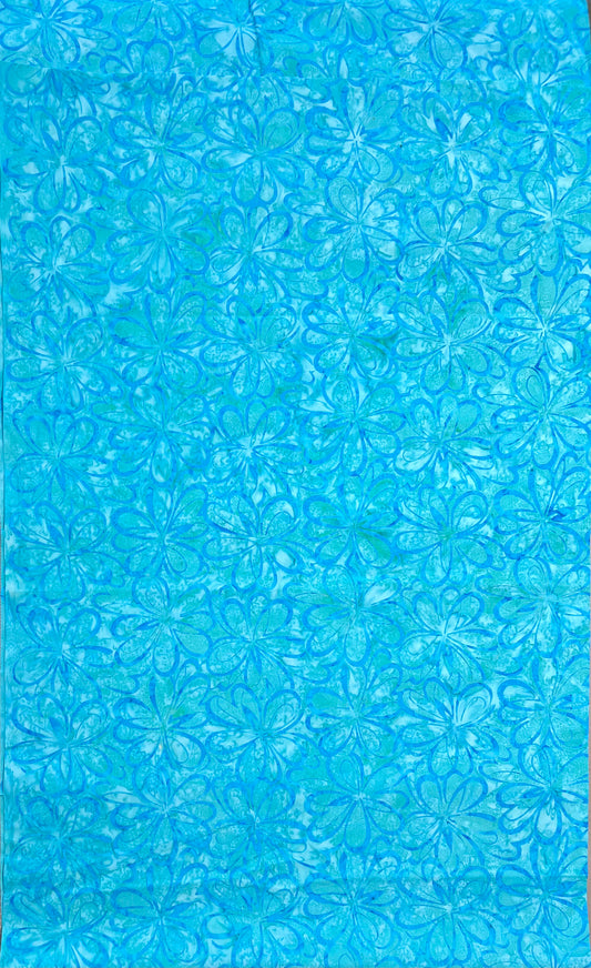 Bargain Bin Fabric: Aqua Batik- 2 yds- PS
