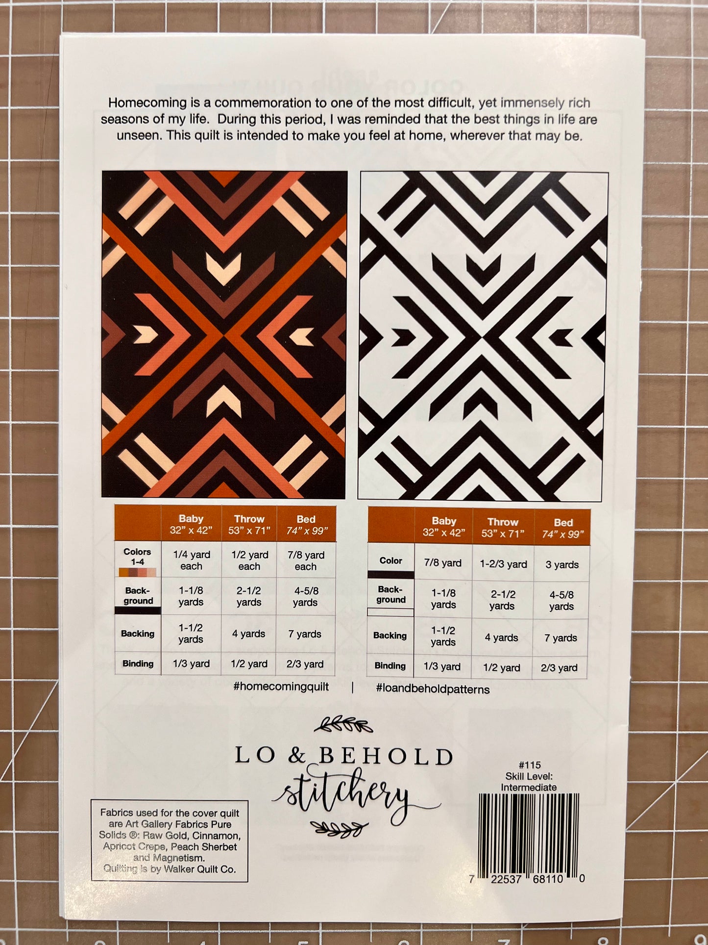 Homecoming Quilt Pattern