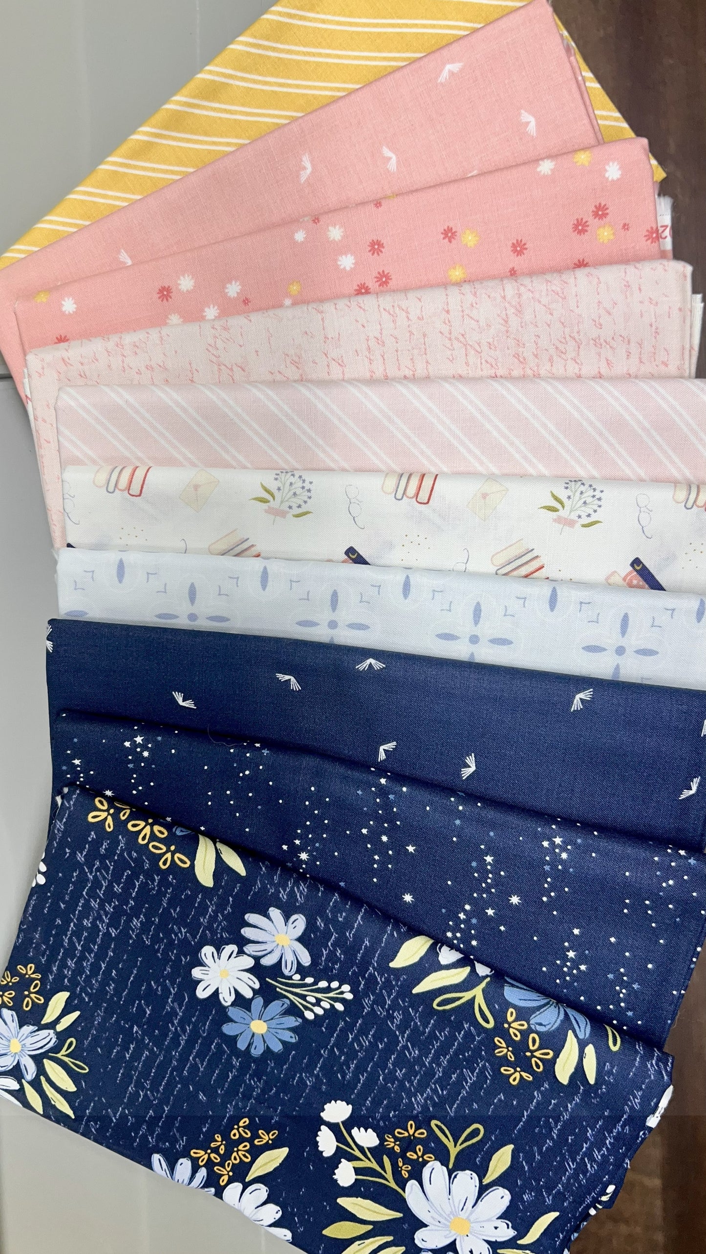 Riley Blake Fabric- Between the Pages - 1 yard cut bundle