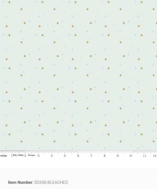 Riley Blake Fabric: Sparkler Bleacher: SC650-Bleached