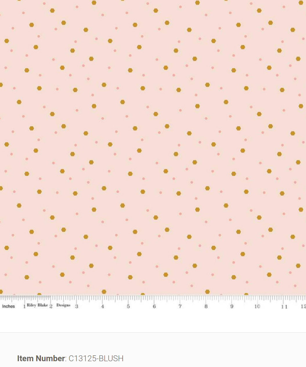 Riley Blake Fabric: Honeycomb Hill Mini Hexies Blush C13125-Blush