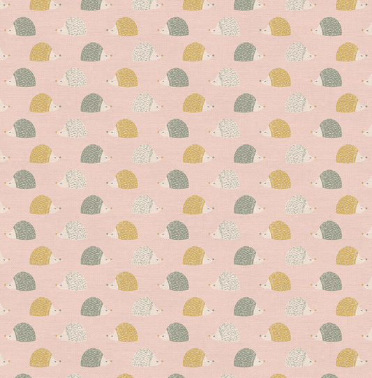Paintbrush Studios- Hedgies-Pink; Double Gauze; 50" wide