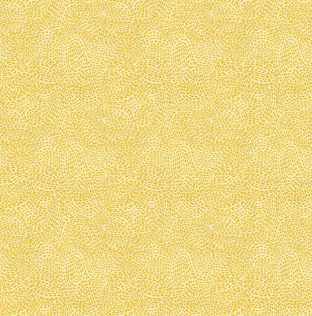 Paintbrush Studios Fabric- Waved: Butter/Yellow ; 44/45" wide