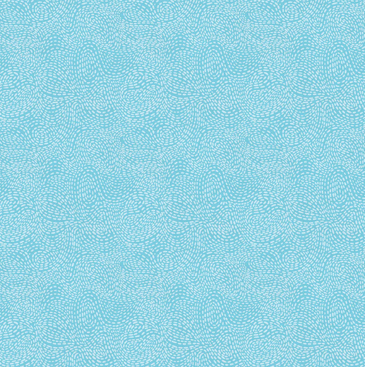 Paintbrush Studios Fabric- Waved: Aqua/Blue ; 44/45" wide