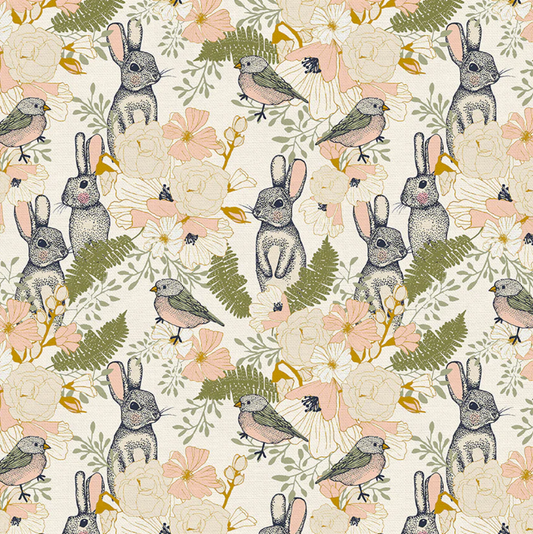 Paintbrush Studios Fabric- Autumn Breeze: White ; 44/45" wide