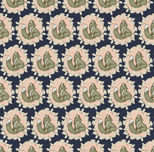 Paintbrush Studios Fabric- Autumn Breeze: Foxes ; 44/45" wide